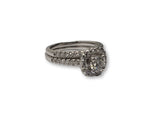 Bague lanna Halo 1.00ct diamants en or blanc 14k