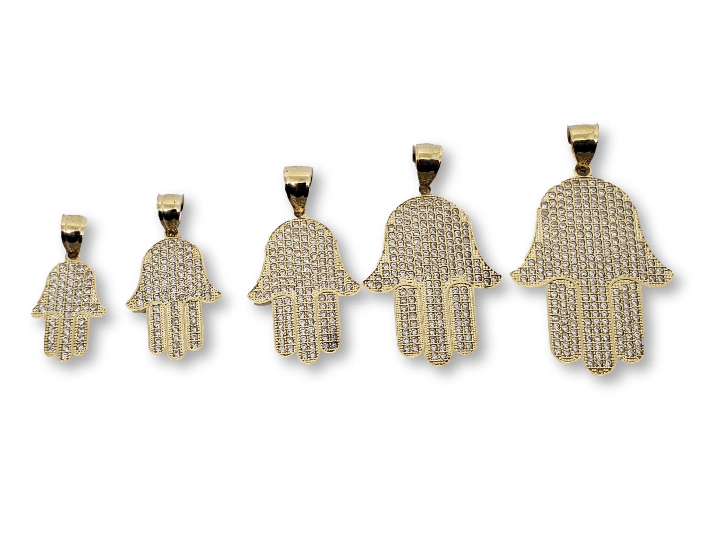 Hamsa en en or jaune 10K