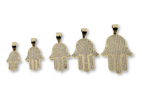 Hamsa en en or jaune 10K