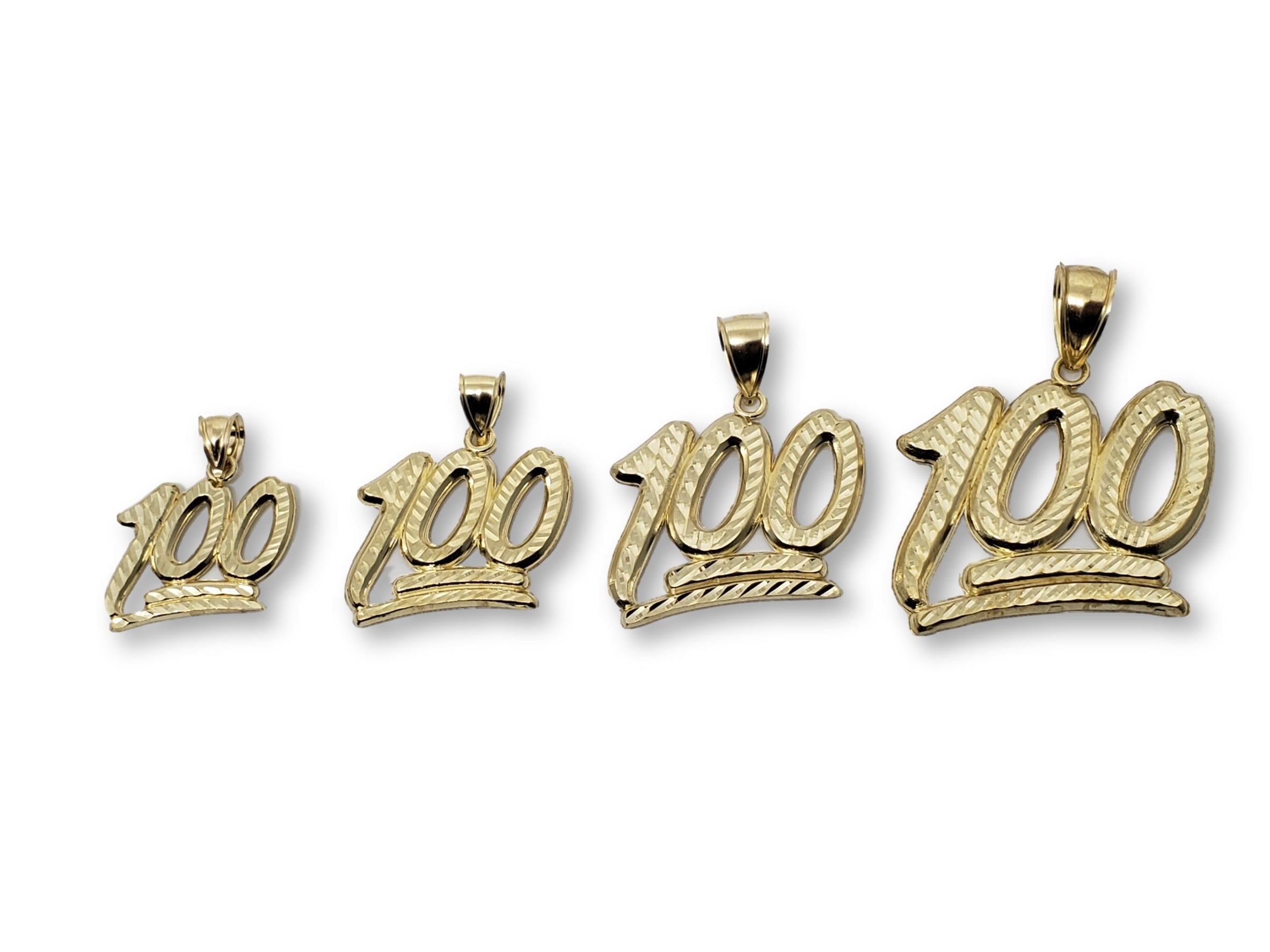 100 en en or jaune  coupe diamond cut  10K