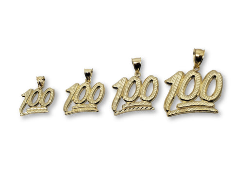 100 en en or jaune  coupe diamond cut  10K