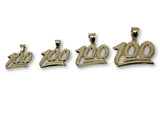100 en en or jaune  coupe diamond cut  10K