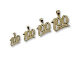100 en en or jaune  coupe diamond cut  10K