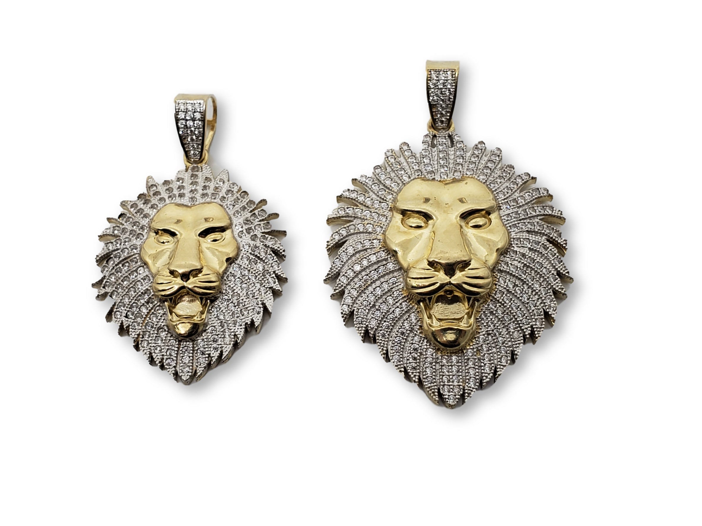 Lion en or jaune ou 2 tons en or 10k