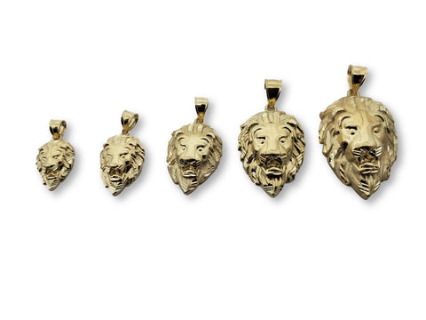 Lion en or jaune coupe diamond cut  10K