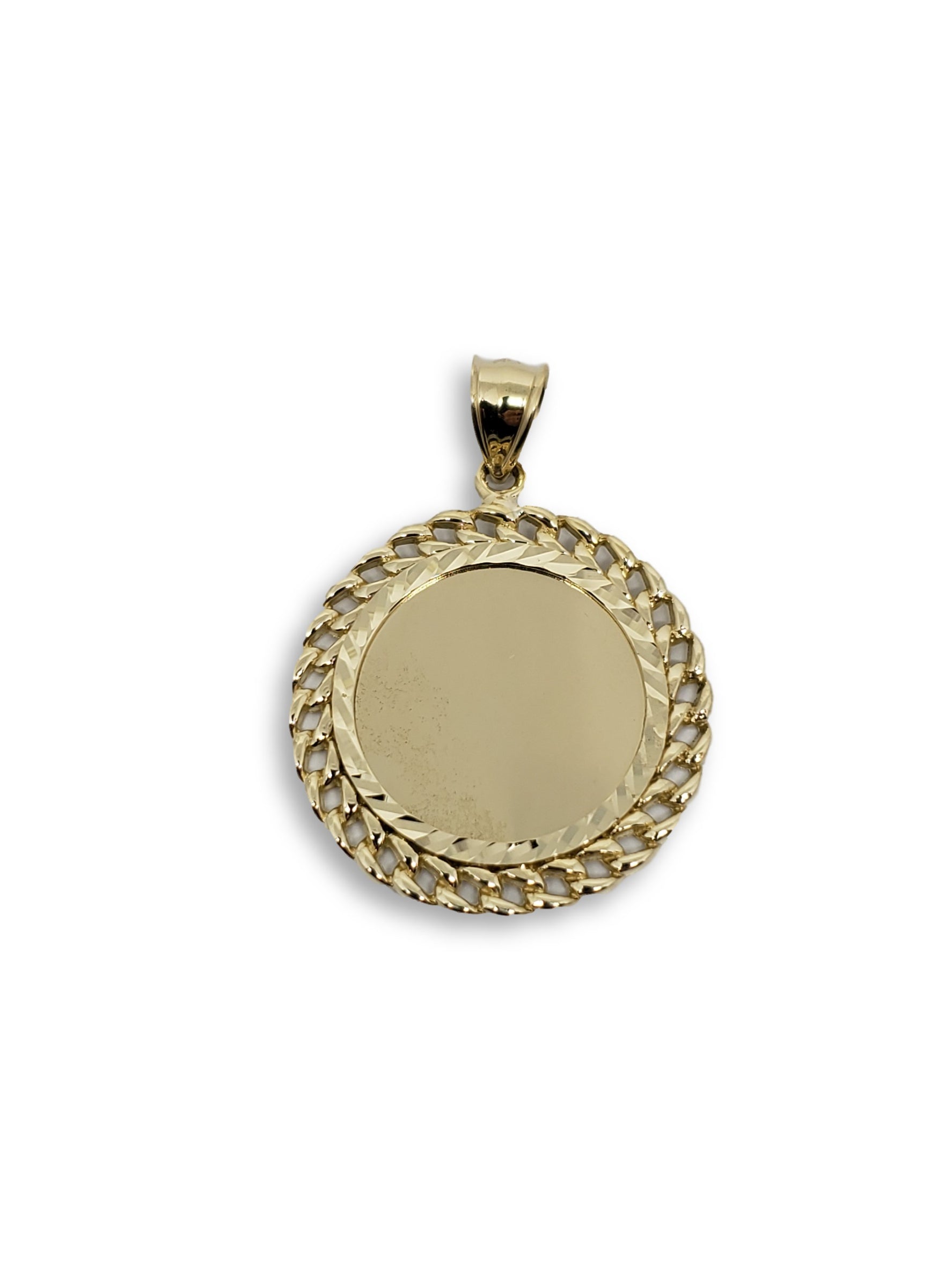 Pendentif Plaque style Miami Cuban Link  en or 10K