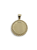 Pendentif Plaque style Miami Cuban Link  en or 10K