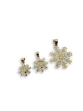 flocons or jaune  en or 10k