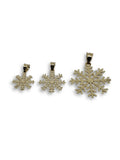 flocons or jaune  en or 10k