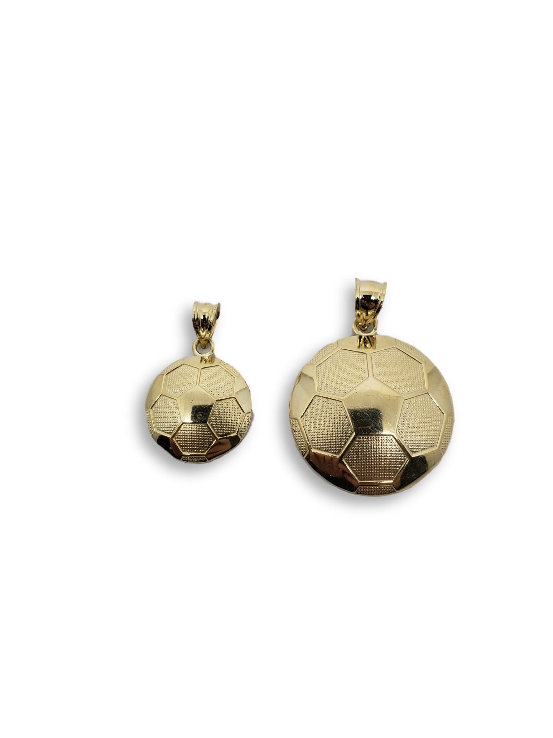 Ballon de soccer or jaune  en or 10k