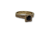 Bague Halo bleu en or 10k model 2020