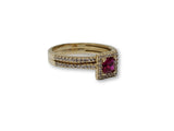 Bague Halo Rouge 10k model 2020