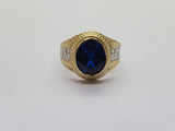 Bague versace pierre  bleu  en or 10k model 2020