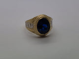 Bague versace pierre  bleu  en or 10k model 2020