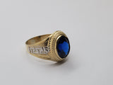 Bague versace pierre  bleu  en or 10k model 2020
