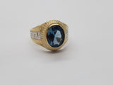 Bague versace pierre  cian   en or 10k model 2020