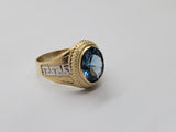 Bague versace pierre  cian   en or 10k model 2020