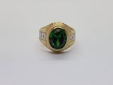 Bague versace pierre vert en or 10k model 2020