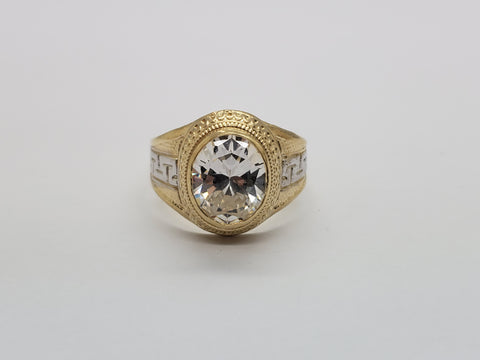 Bague versace pierre blanc  en or 10k model 2020