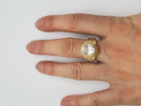 Bague versace pierre blanc  en or 10k model 2020