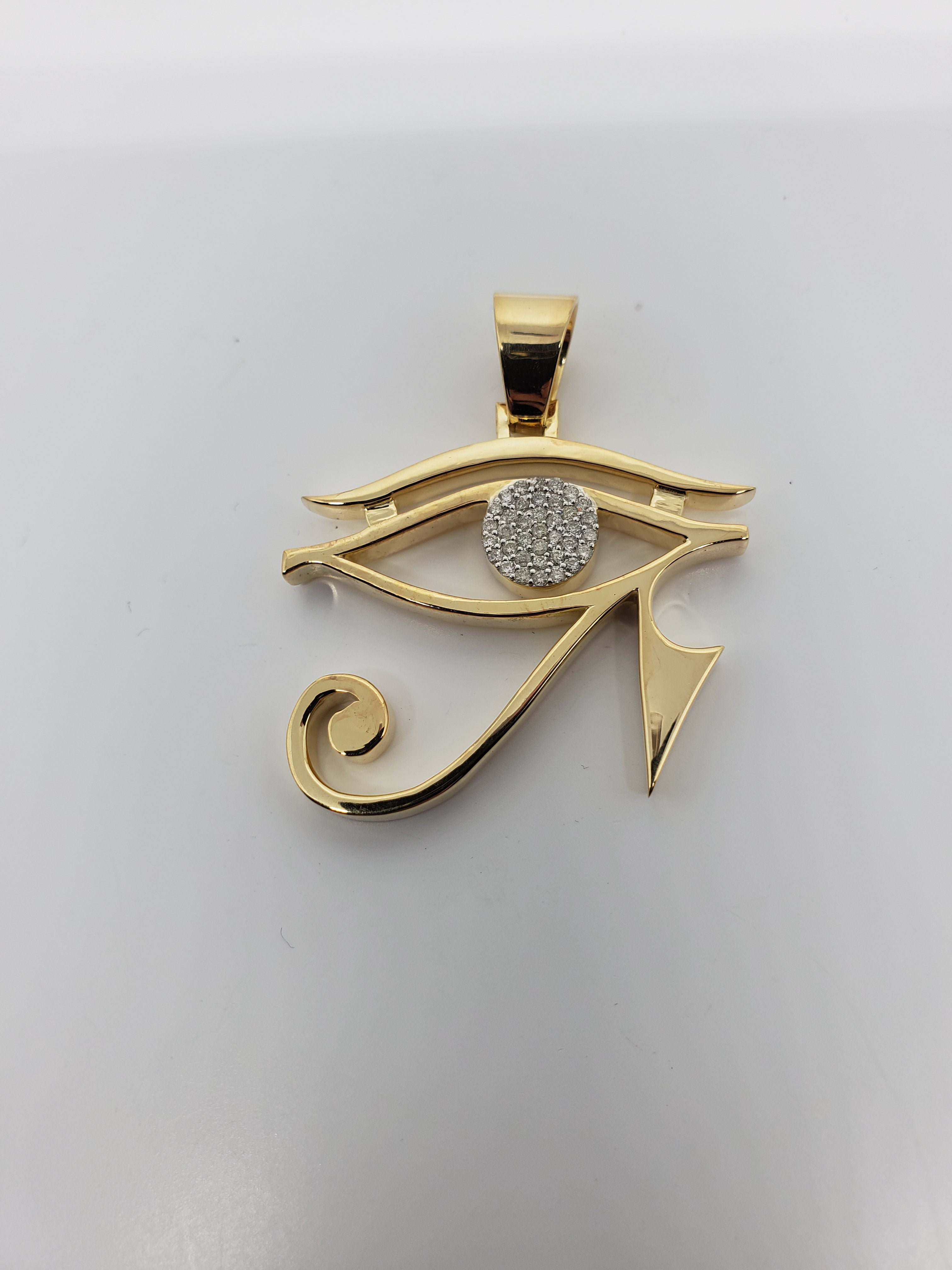 eye of horus  0.40ct de diamants en or 10K