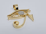 eye of horus  0.40ct de diamants en or 10K