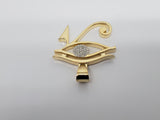 eye of horus  0.40ct de diamants en or 10K