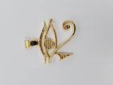 eye of horus  0.40ct de diamants en or 10K