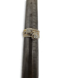 bague halo 0.25ct de diamants en or jaune 10k
