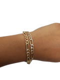 Bracelet Figaro 5.2mm diamond cut en or 10K modele 2020