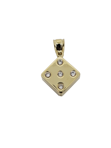 Dice pendentif -2020 en or 10k