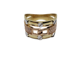 Bague  3 tones en or 10k model 2020