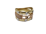 Bague  3 tones en or 10k model 2020