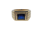 Bague class bleu   en or 10k model 2020