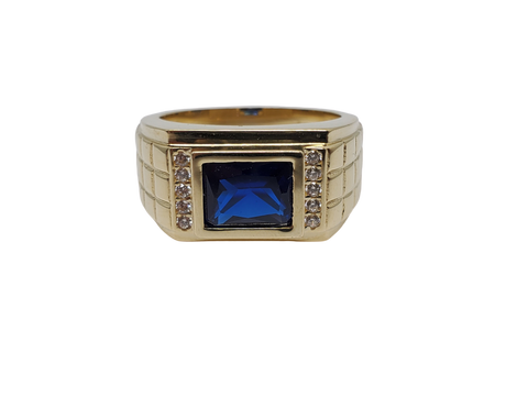 Bague class bleu   en or 10k model 2020