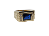 Bague class bleu   en or 10k model 2020