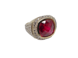 Bague Versace ruby rouge  en or 10k model 2020