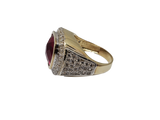 Bague Versace ruby rouge  en or 10k model 2020