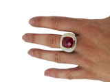 Bague Versace ruby rouge  en or 10k model 2020