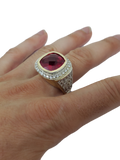 Bague Versace ruby rouge  en or 10k model 2020