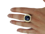 Bague pierre Bleu en or 10k model 2020