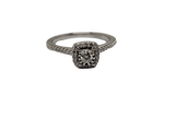 Bague 0.25ct diamants en or blanc 10K