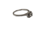 Bague 0.25ct diamants en or blanc 10K
