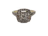 Bague 1.00ct diamants en or blanc 10K