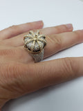 Bague King Crown 4.35ct de Diamants en or jaune 10k Exclusif