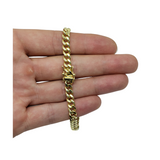 Bracelet Miami Cubaine Link 6mm en or 10k Italien | Miami Cuban Link Bracelet for Men 6mm Italian Yellow Gold 10k B-MC60-Gold Custom