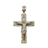 Pendantif Croix Nuggo avec Jesus en or 10k modele 2020 LA109