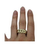 Bague Large Cuban Link en or 10k model 2020 LA044