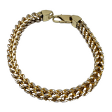 Bracelet Franco 2tons 6.5mm en or 10k Italien | Franco Bracelet 2 tone for Men 6.5mm Italian Yellow Gold 10k B2-FR65