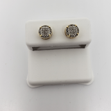 10K 0.14CT Diamond Stud Screw Back Earring DE-023